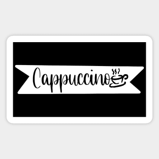 Cappuccino - Retro Vintage Coffee Typography - Gift Idea for Coffee and Caffeine Lovers Magnet